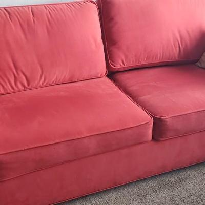 Sale Photo Thumbnail #25: Like new large velvety soft sofa that turns into a bed.   Made by The Sofa Company.  This is very heavy and needs movers.