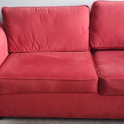 Sale Photo Thumbnail #27: Like new large velvety soft sofa that turns into a bed.   Made by The Sofa Company.  This is very heavy and needs movers.