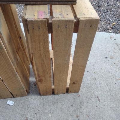 3 WOODEN CRATES