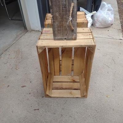 3 WOODEN CRATES