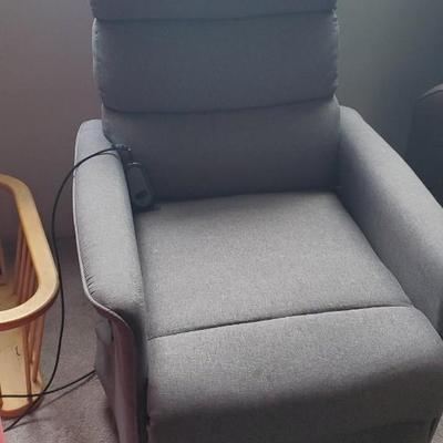 Sale Photo Thumbnail #51: Gray twill fabric with electronic lifting for comfort. Excellent condition. No stains or tears.