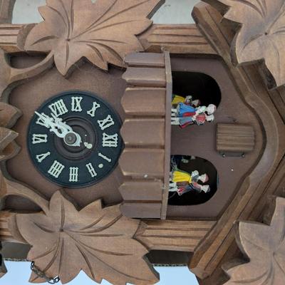 Vintage Swiss Black Forest Cuckoo Clock Cuendet Musical Movement Untested