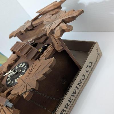 Vintage Swiss Black Forest Cuckoo Clock Cuendet Musical Movement Untested