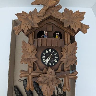 Vintage Swiss Black Forest Cuckoo Clock Cuendet Musical Movement Untested