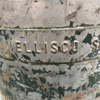 Sale Photo Thumbnail #58: Vintage Ellisco Seraphin Test Measure Tank, US Standard 5 Gallons to Zero  also known as a gasoline pump calibration can or a test prover