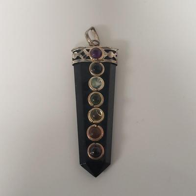 18 Sterling and Stone Pendants (ST-KD)