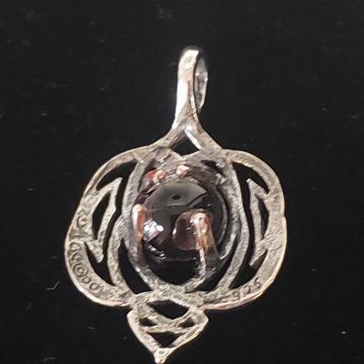 18 Sterling and Stone Pendants (ST-KD)