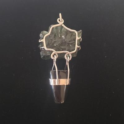 18 Sterling and Stone Pendants (ST-KD)