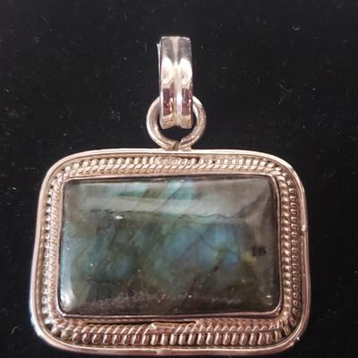 18 Sterling and Stone Pendants (ST-KD)
