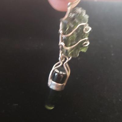 18 Sterling and Stone Pendants (ST-KD)