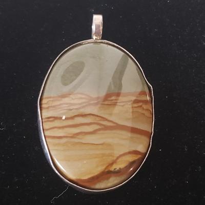 18 Sterling and Stone Pendants (ST-KD)