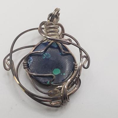18 Sterling and Stone Pendants (ST-KD)