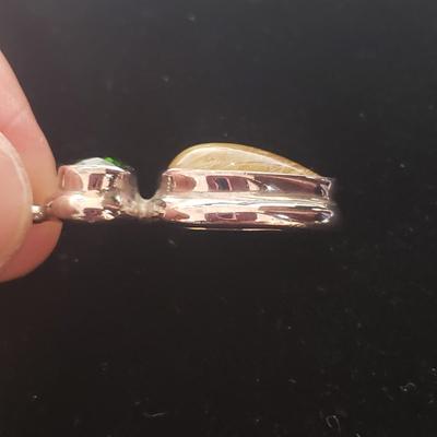 18 Sterling and Stone Pendants (ST-KD)