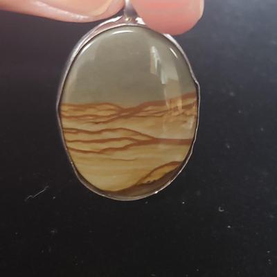 18 Sterling and Stone Pendants (ST-KD)