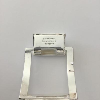Linda Dano chunky silver tone Square curve link bracelet very nice. Excellent condition.