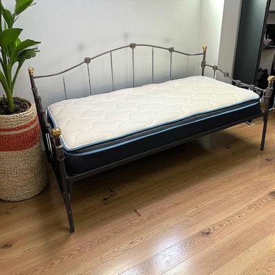 Sale Photo Thumbnail #87: Twin Size Metal Frame Day Bed.  Purchaser can have the mattress.