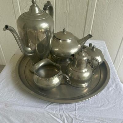 Sale Photo Thumbnail #9: Six piece serving set. All marked with the letter S initial.
