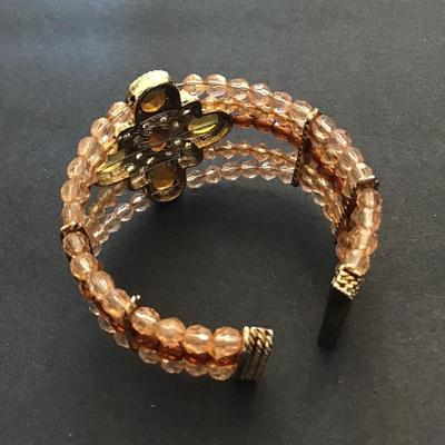 Pretty vintage amber beaded bracelet