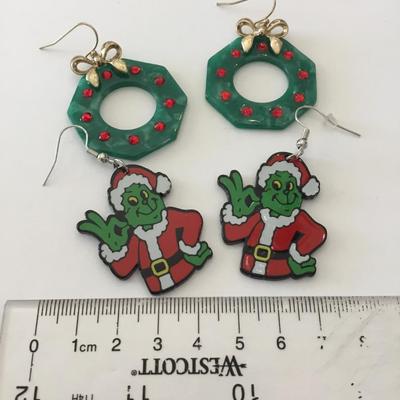 Cute acrylic Christmas earrings