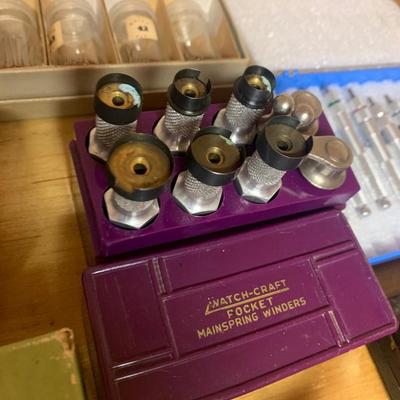 Vintage Watch / Jewelers Work Station LOADED w / Parts & Repair Tools