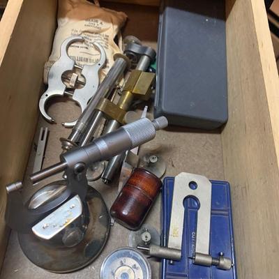 Vintage Watch / Jewelers Work Station LOADED w / Parts & Repair Tools