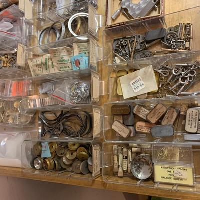 Vintage Watch / Jewelers Work Station LOADED w / Parts & Repair Tools