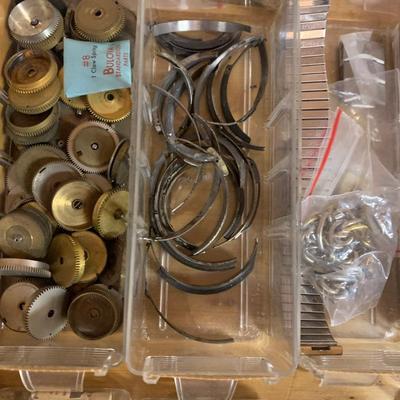 Vintage Watch / Jewelers Work Station LOADED w / Parts & Repair Tools