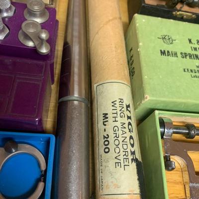 Vintage Watch / Jewelers Work Station LOADED w / Parts & Repair Tools