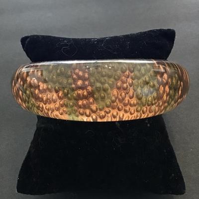 Large vintage acrylic bangle bracelet