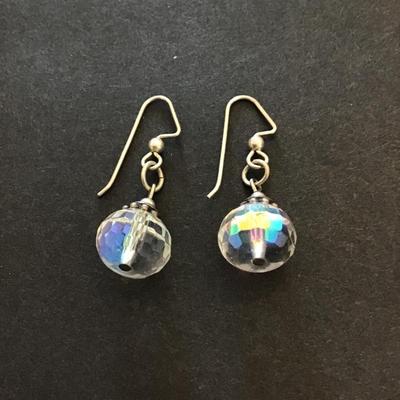 Aurora Borealis crystal dangle earrings