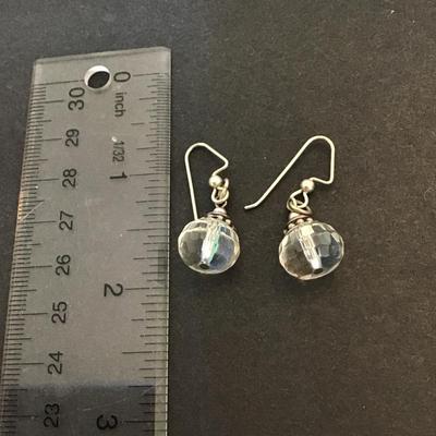 Aurora Borealis crystal dangle earrings