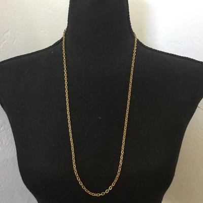 Vintage Avon, gold tone, chain necklace