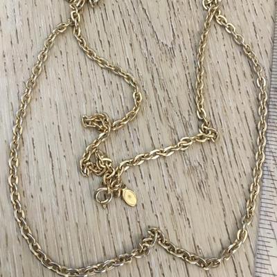 Vintage Avon, gold tone, chain necklace