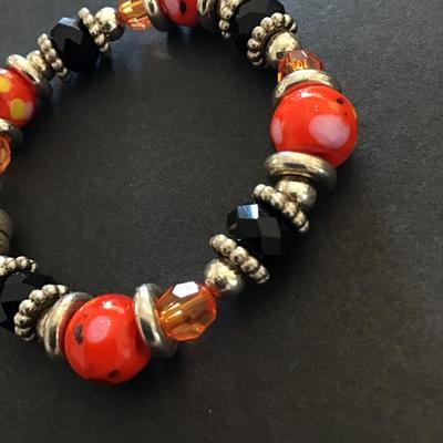 Cute stretch bracelet with cat charm