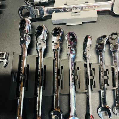 Assorted wrench set lot Flex Gear Wrench Flex Head Ratcheting