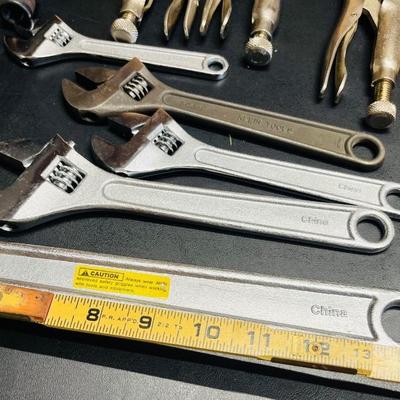 HUGE Lot of Adjustable wrenches & Vice Grips