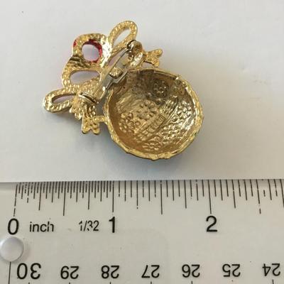 Vintage Christmas ornament brooch