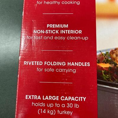 Sale Photo Thumbnail #96: Non Stick Roaster Pan.   New in Box.  Non Stick Interior Surface, includes roasting rack
17'X14"X3.5"