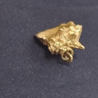 14 Karat Yellow Gold Pendant-Conch Shell Design- Approx Total Weight 10.8 Grams (#60)
