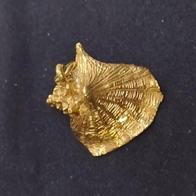 14 Karat Yellow Gold Pendant-Conch Shell Design- Approx Total Weight 10.8 Grams (#60)