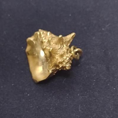 14 Karat Yellow Gold Pendant-Conch Shell Design- Approx Total Weight 10.8 Grams (#60)