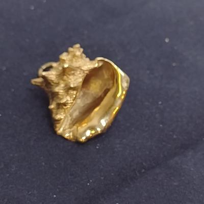 14 Karat Yellow Gold Pendant-Conch Shell Design- Approx Total Weight 10.8 Grams (#60)