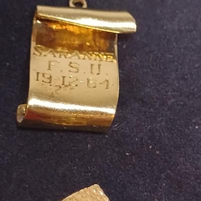 14 Yellow Gold Charms- House, Urn, and Diploma Designs- Approx Total Weight 10.1 Grams (#61)