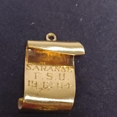 14 Yellow Gold Charms- House, Urn, and Diploma Designs- Approx Total Weight 10.1 Grams (#61)