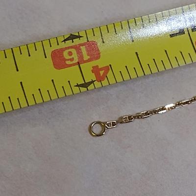 14 Yellow Gold Necklace- Approx 16" Long and Total Weight 3.3 Grams (#62)