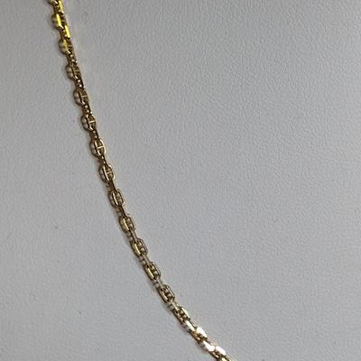 14 Yellow Gold Necklace- Approx 16" Long and Total Weight 3.3 Grams (#62)