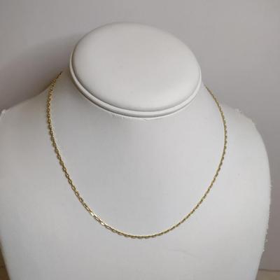 14 Yellow Gold Necklace- Approx 16" Long and Total Weight 3.3 Grams (#62)