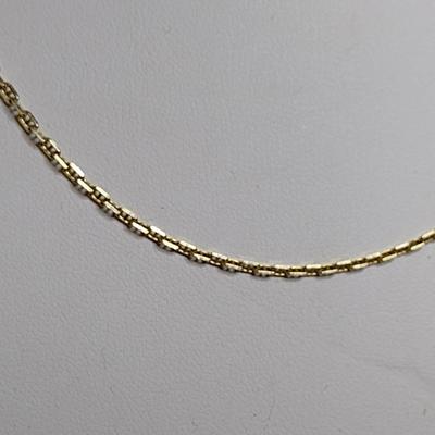 14 Yellow Gold Necklace- Approx 16" Long and Total Weight 3.3 Grams (#62)