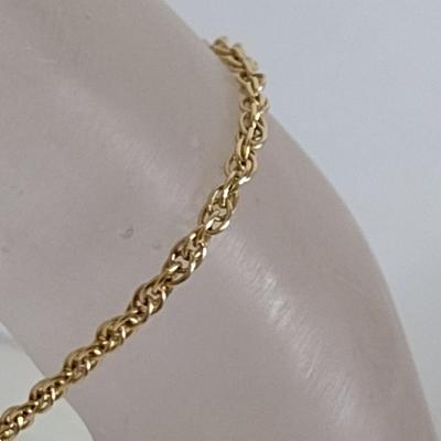 14 Yellow Gold Bracelet- Approx 7" Long and Total Weight 2.6 Grams (#63)
