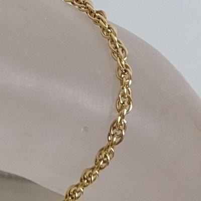 14 Yellow Gold Bracelet- Approx 7" Long and Total Weight 2.6 Grams (#63)